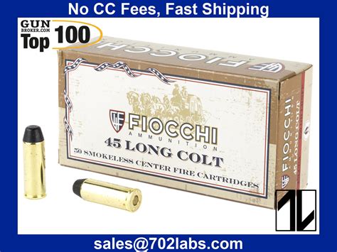 Fiocchi Centerfire Pistol Long Colt Gr Lcca Pistol Ammunition