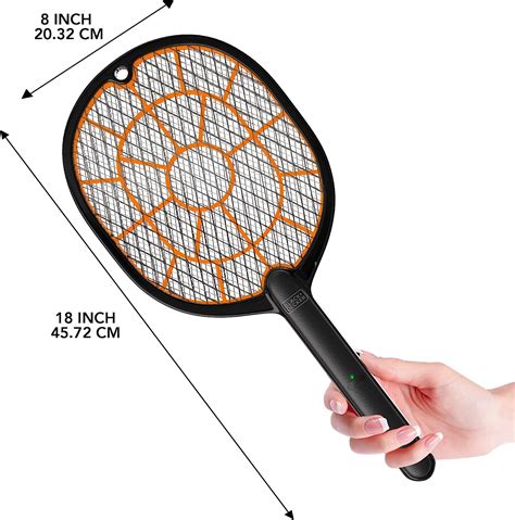 Bug Zapper Racket Electric Fly Swatter For Gnats Mosquitoes And More Harmless To Humans