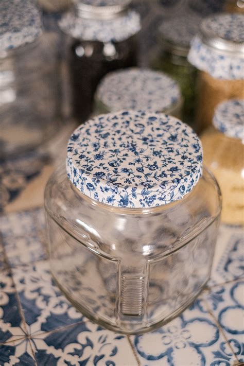 How To Decorate Jar Lids With Scrap Fabric Live Lovely Photography