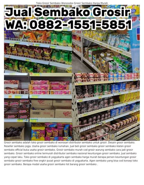 Ppt O Wa Distributor Sembako Harga Pabrik Grosir