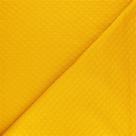 Quilted Jersey Fabric Diamonds 1020 Mustard Mpm