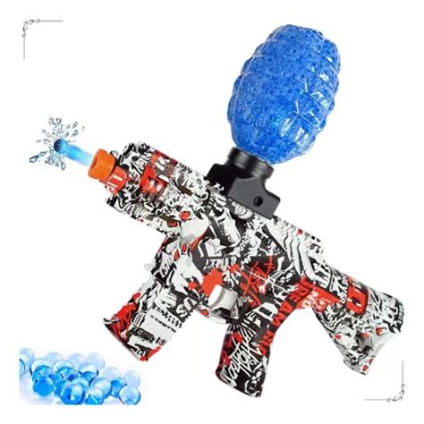 Arma Metralhadora Pistola De Bolinha Tiro Gel Elite Completa Frete Gr Tis