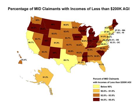 The map reports the share of taxpayers who claimed the MID on 2010 ...