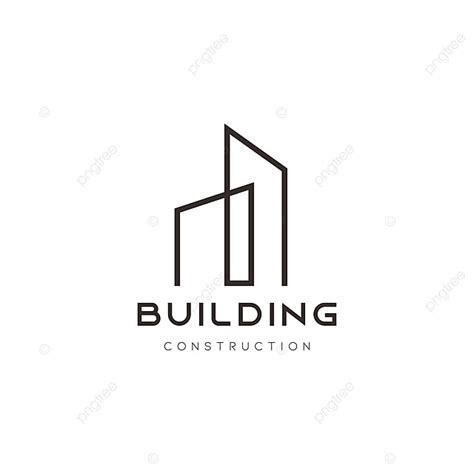 Construção De Casa Linha Abstrata Arte Minimalista Vetor Logotipo ícone