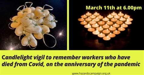 Candlelit Vigil For Workers Who Died Because Of Covid 11 March