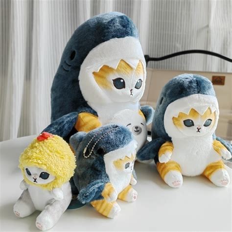 Hot Cute Shark Cat Fried Shrimp Cat Plush Doll Pendant Doll Beautiful Room Car Bag Decoration