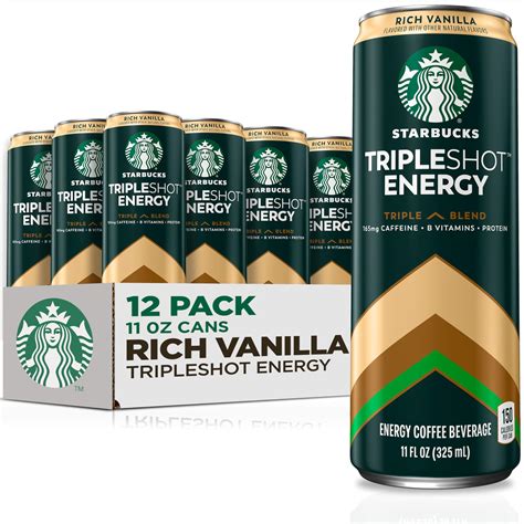 Starbucks Tripleshot Coffee Energy Drink Rich Vanilla 11 Fl Oz Cans 12 Pack