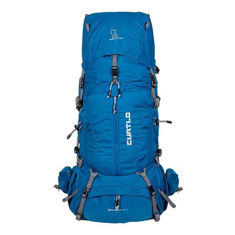 Mochila Curtlo Mountaineer Hs 60 Litros Azul Viajante Moderno