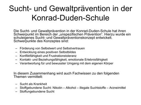 Projekt Konrad Duden Schule