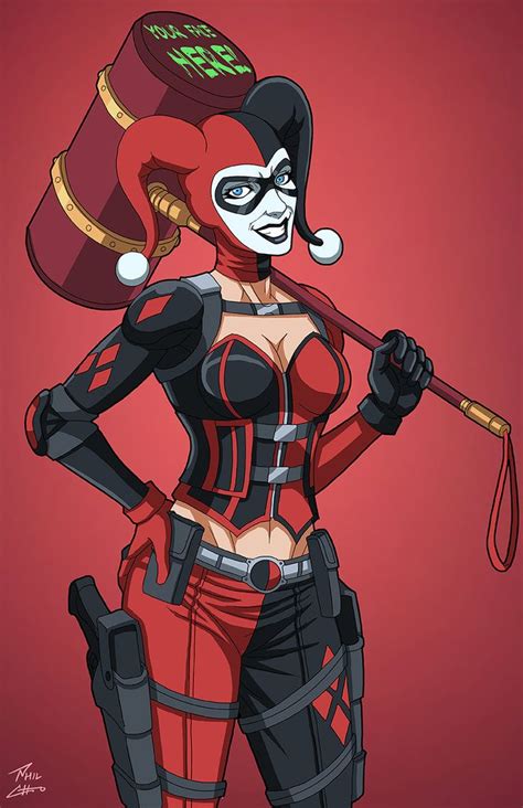 Harley Quinn E 27 Enhanced Commission By Phil Cho On Deviantart Harley Quinn Comic Harley