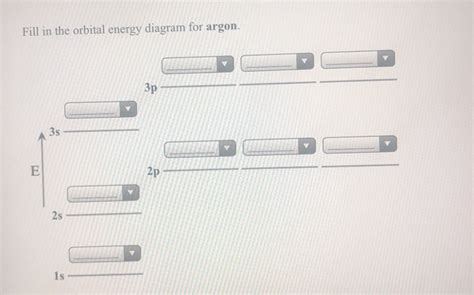 Solved Fill In The Orbital Energy Diagram For Argon 3p 3s E Chegg