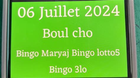 Boul Cho Pou Jodi A Juillet Bingo Lotto Bingo Maryaj Youtube