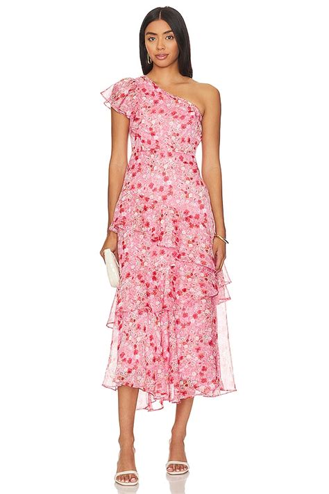 Astr The Label Victoriana Dress In Pink And Red Floral Revolve