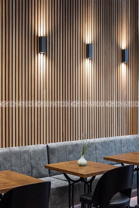 Restaurant Wood Wall Panel Design - CYATCO Akupanel Custom Manufacturer