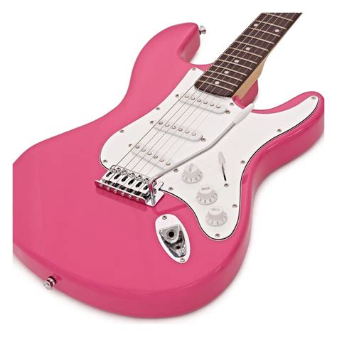 La Electric Guitar By Gear4music Pink Nearly New At Gear4music