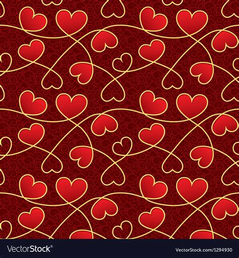 Valentine day texture with red hearts Royalty Free Vector