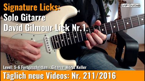 Signature Licks Solo Gitarre David Gilmour Lick Nr Youtube