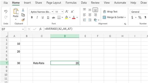 4 Cara Menghitung Rata Rata Di Excel Bisa Untuk Nilai Rapor Siswa