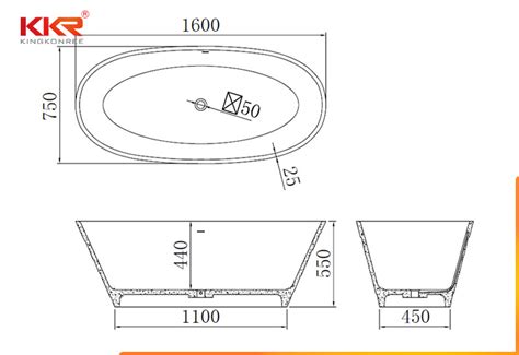 Resin Stone Tub White Tub Soaking Freestanding Bathtub Kkr B039 Kkr