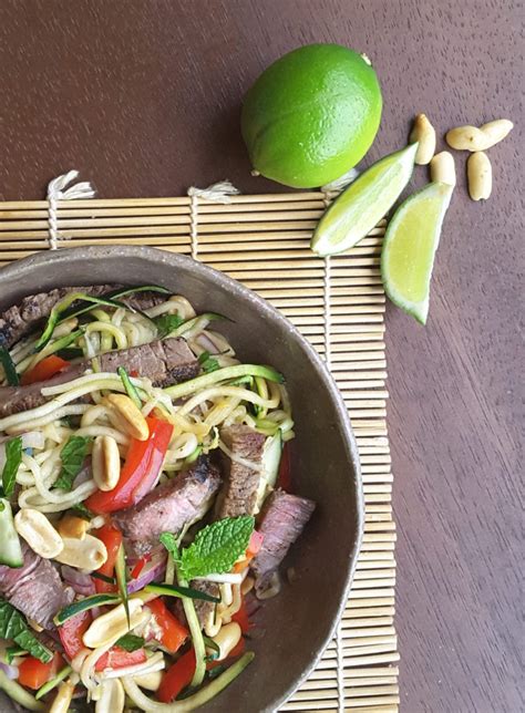 Asian Beef Noodles Salad Ketohh