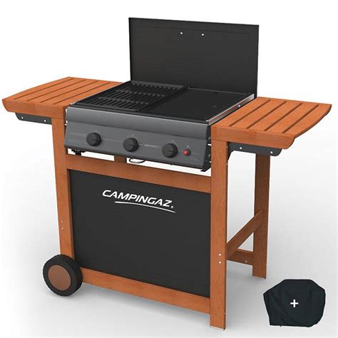 Barbecue Gaz Grill Et Plancha Campingaz Adelaide Woody L Kw Piezo