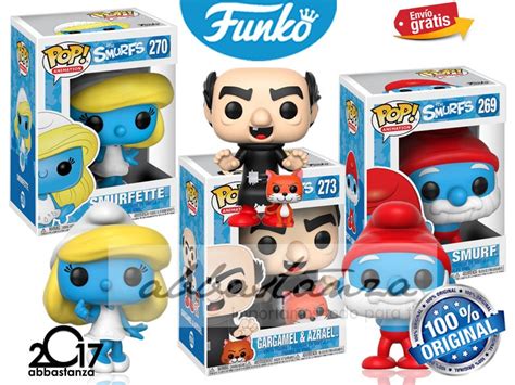 Set Los Pitufos Papà Pitufo Pitufina Y Gargamel Funko Pop 1 199 00