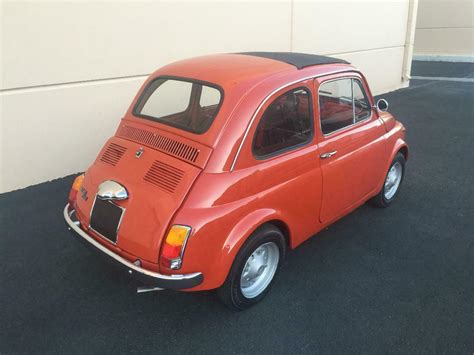 1975 Fiat 500r Red Sunroof Top Black Interior Runs And Looks