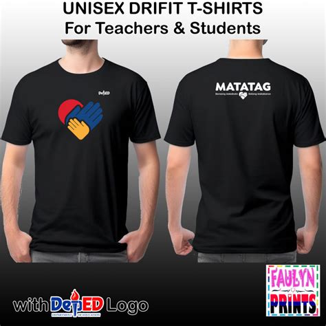 Premium Drifit SHIRTS PRINTED with DepEd MATATAG LOGO for Teachers, DepEd Staff and Students ...