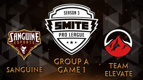 Smite Pro League Fall Split Group A Sanguine Vs Team Elevate Game