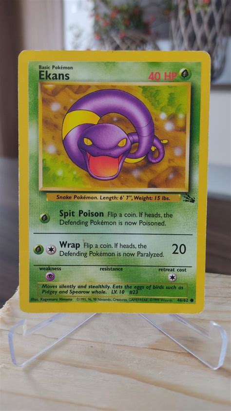 Pokémon karty Ekans 46 62 Fossil 1999 Aukro