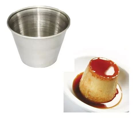 6 Moldes Flan Individual De Acero Inoxidable Ramekin 8cm Meses Sin