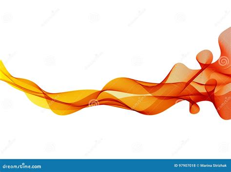 Abstract Orange Color Wave Design Element Curve Flow Orange Motion