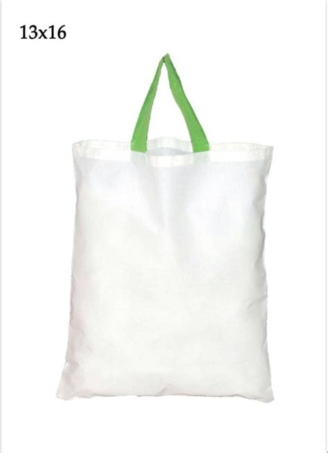 Plain Handled White Cotton Bags Capacity 4 5 Kg Size Dimension 13 X