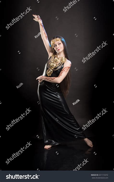 Dancer Girl Brunette Long Hair Black Stock Photo Shutterstock