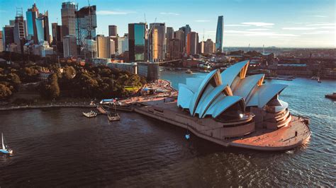 Drone Shot Of The Famous Sydney Opera House In Australia · Free Stock Photo