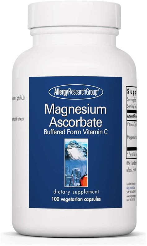 Amazon.com: Allergy Research Group Magnesium Ascorbate Supplement ...