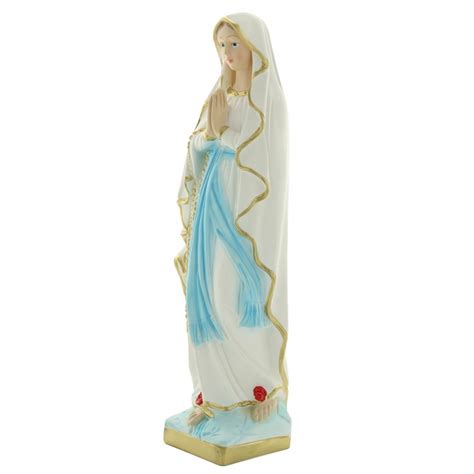 Coloured Resin Statue Of Our Lady Of Lourdes 30cm Statues Of The