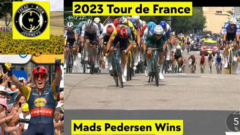 Mads Pedersen Wins 2023 Tour De France Stage 8 2 Up Sprint