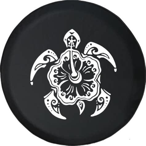 Sea Turtle Ocean Life Island Flower Jeep Rv Camper Spare Tire Cover U109 Jeep Tire Covers