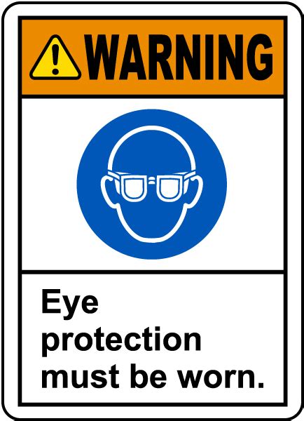 Eye Protection Must Be Worn Label Claim Your 10 Discount