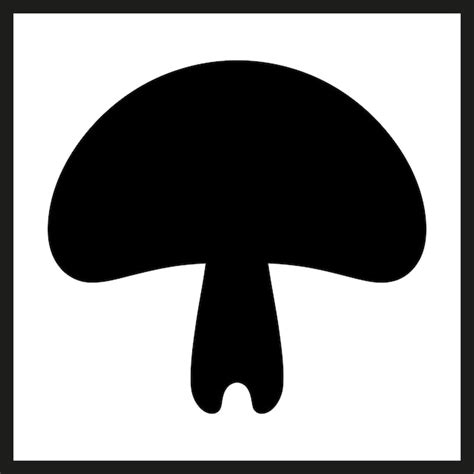Premium Vector Mashroom Single Black Silhouette Vector