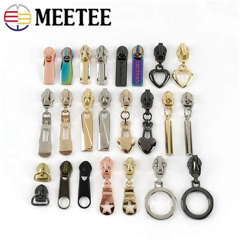 20pcs Meetee 5 Zippers Sliders For Nylon Zipper Bags Clothes Down