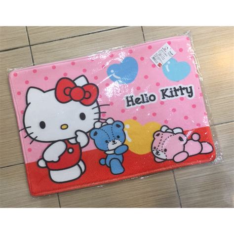 三麗鷗 正版 Hello Kitty 地墊 腳踏墊 吸水地墊 蝦皮購物