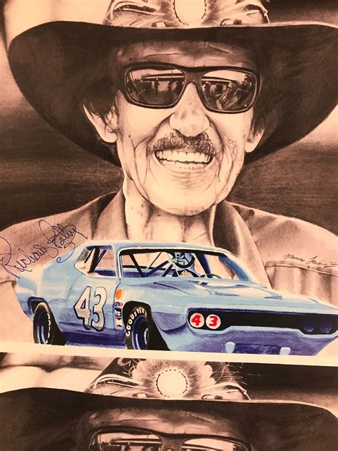 Richard Petty Hand Drawn Print Pettymuseum