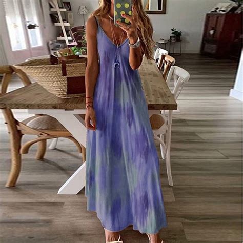 Idall Summer Dresses Maxi Dresses Fashion Women Sexy Plus Size Tie Dye