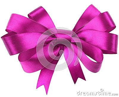 Bow, Made Of Red Silk Ribbon Stock Images - Image: 16354634