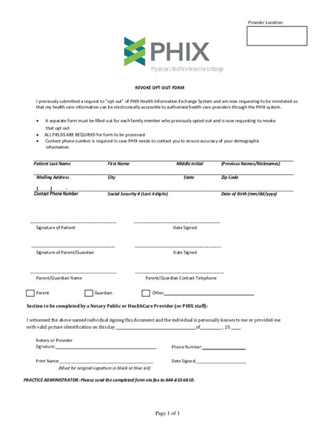 Fillable Online Hies Revocation Of Opt Out Request Form Fax Email