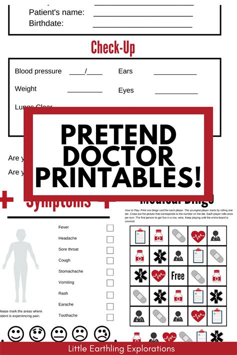 Pretend Doctor Printables Pretend Doctor Printables Dramatic Play