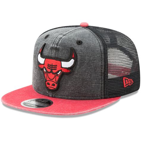 Mens New Era Red Chicago Bulls Rugged Trucker 9fifty Original Fit