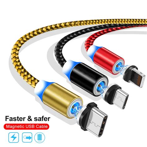 Магнитный кабель USB для быстрой зарядки кабель usb type C Магнитный ...
